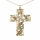 Large Cross With Decoration - Bronze Pendant