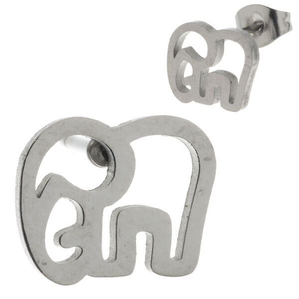 Edelstahlohrstecker - Elefant