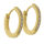 Edelstahlcreole mit Zirkonias PVD-Gold 16 mm