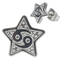 Edelstahl-Ohrstecker - Zodiac
