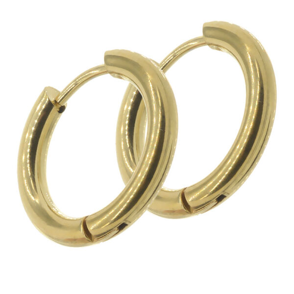 rund poliert PVD-Gold 13 x 2 mm