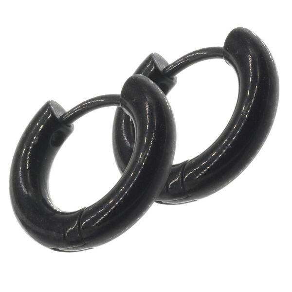 rund poliert PVD-Schwarz 15 x 3 mm