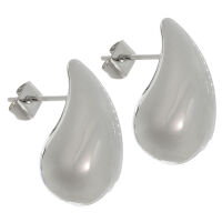 Edelstahlohrstecker - Tropfenform