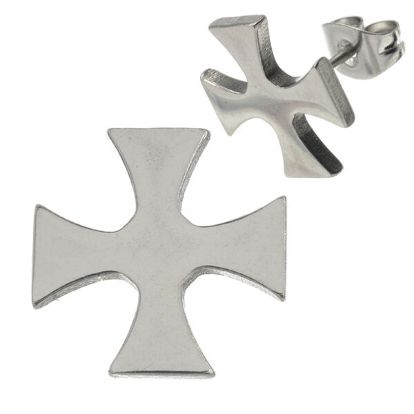 Edelstahlohrstecker - Tatzenkreuz