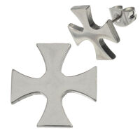 Stainless Steel Stud Earrings - Paws Cross