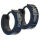 Stainless steel folding hoop earring - PVD black, various designs