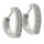 Stainless steel folding hoop earring - heart shape with zirconia