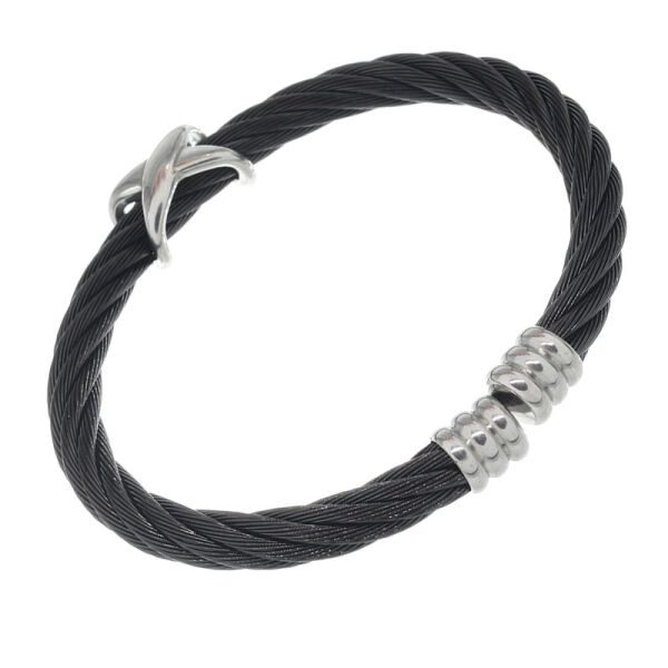Edelstahlarmreif - Helix PVD-Schwarz