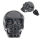 Edelstahlohrstecker - Totenkopf PVD - Schwarz
