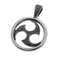 Stainless steel Pendant - Triskele blackened