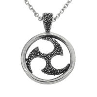 Stainless steel Pendant - Triskele blackened