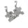 Stainless Steel Pendant - Puzzle with Heart, Steel