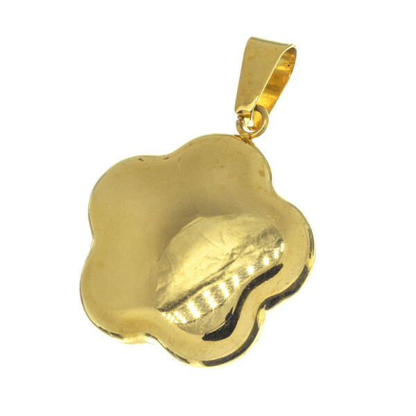 Stainless steel pendant - Blossom, PVD-Gold, 40 x 35
