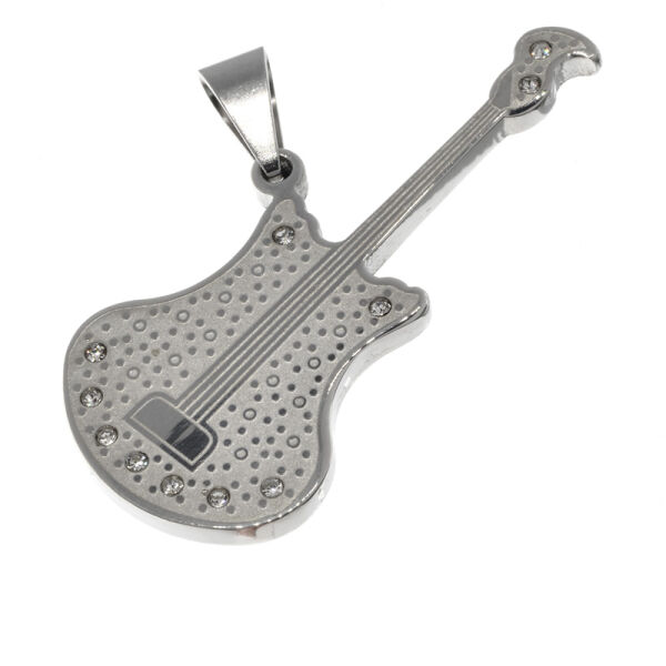 Edelstahlanhänger -  Gitarre "Country" Stahl