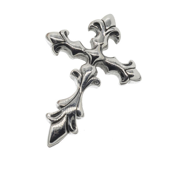 Edelstahlanhänger - Lilienkreuz "Florenz" Stahl 42mm