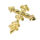 Edelstahlanhänger - Lilienkreuz "Florenz" PVD-Gold 42mm