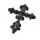 Stainless Steel Pendant - Lily Cross “Florence” PVD-Black 60mm