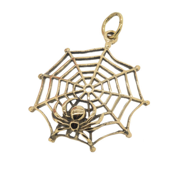 Bronze Pendant - Spider Web