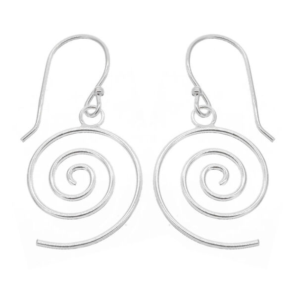 925er Sterling Silber Ohrringe - Spirale 16 mm