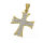 Edelstahlanhänger - Kreuz mit Steinen