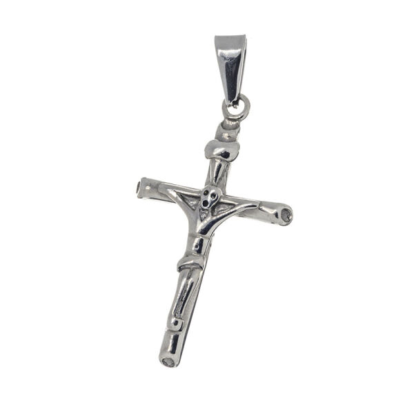 Edelstahlanhänger - Kreuz mit Jesus