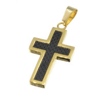 Stainless steel pendant “Carbon Cross”