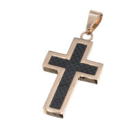 Stainless steel pendant “Carbon Cross”