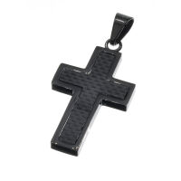 Stainless steel pendant “Carbon Cross”