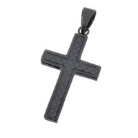 Stainless steel pendant “Carbon Cross”