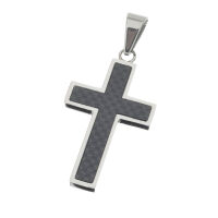 Stainless steel pendant “Carbon Cross”