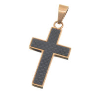 Stainless steel pendant “Carbon Cross”