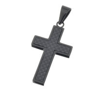Stainless steel pendant “Carbon Cross”