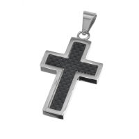 Stainless steel pendant “Carbon Cross”