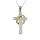 Kreuz mit goldfarbenem Ring 45mm