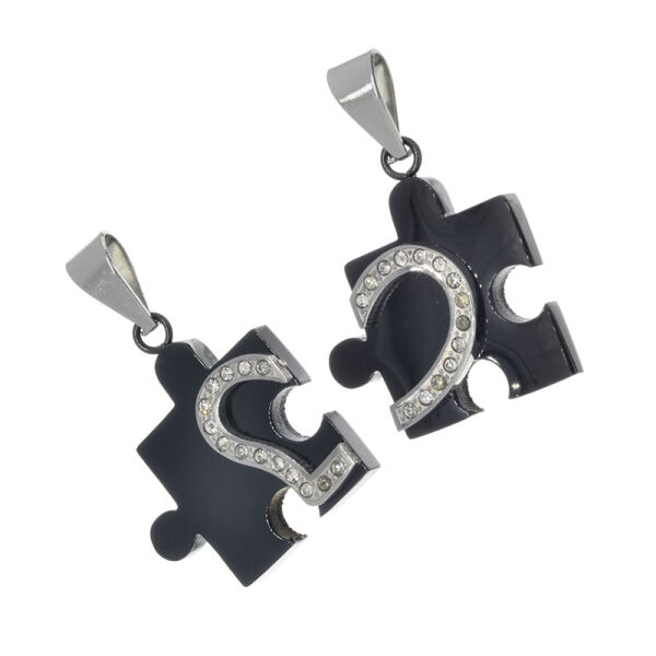 Edelstahlanhänger - Partneranhänger Puzzle