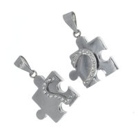 Edelstahlanhänger - Partneranhänger Puzzle