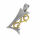 Stainless steel pendant - LOVE polished