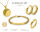 Edelstahl- Schmuckset, 5-tlg, versch. Farben PVD Gold-5 mm-DE 52 -60 cm