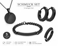 Edelstahl- Schmuckset, 5-tlg, versch. Farben PVD...