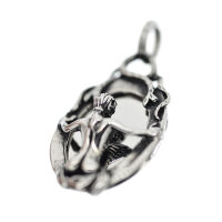 Stainless Steel Pendant - Mirror of Death  Fixed Eyelet