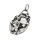 Stainless Steel Pendant - Mirror of Death  Fixed Eyelet