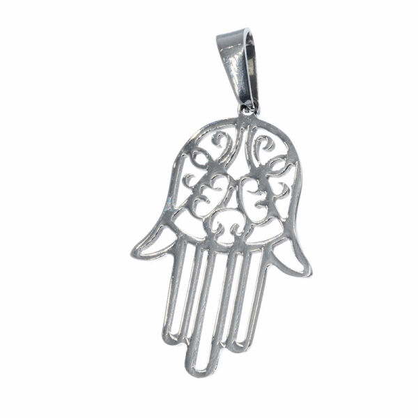 Stainless steel pendant - Hamsa hand