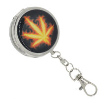 Taschenaschenbecher Hanfblatt Feuer