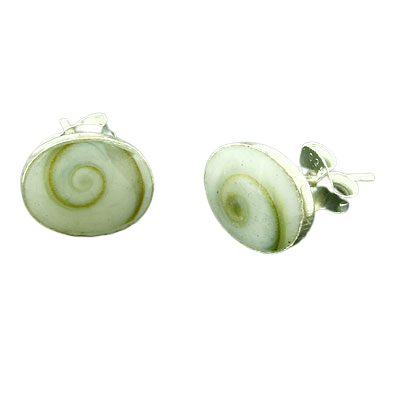 Ohrstecker 925er Sterling Silber- Shiva Auge oval 7x9mm