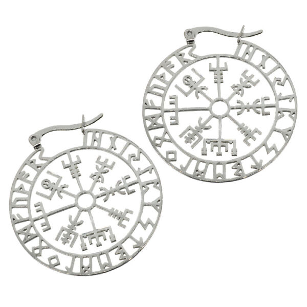 Edelstahlohrringe - Vegvisir