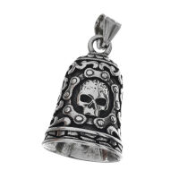 Edelstahlanhänger - Glocke "Skull" mit...
