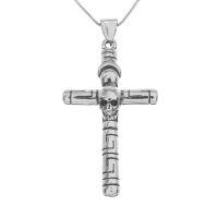 Stainless Steel Pendant - “Skull” Cross