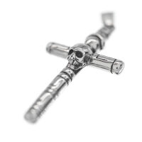 Stainless Steel Pendant - “Skull” Cross