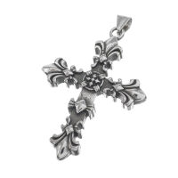 Stainless Steel Pendant - “Lily” Cross