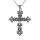 Stainless Steel Pendant - “Lily” Cross